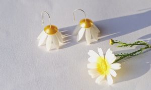 Pendientes con forma de margarita